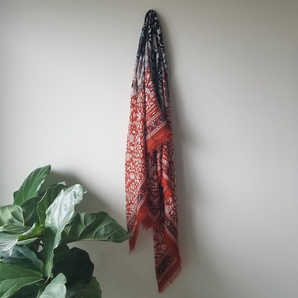 Madewell Accessories - Madewell Paisley Square Scarf in Red